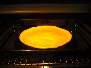 Baking my rather empty looking pie
